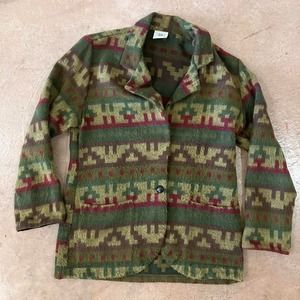 David Wayne Patterned Aztec Pattern‎ Blazer Coat